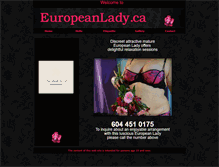 Tablet Screenshot of europeanlady.ca